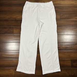 Free People Movement Women's Size Medium White Best Of Straight Leg‎ Sweat Pants